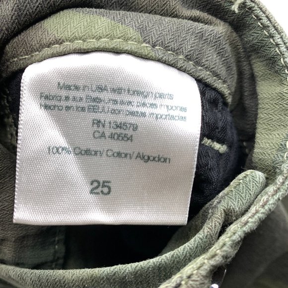 Sundry Jogger Pants Womens 25 Green Camo Cotton Twill Side Stripe Ankle Zip NWT - Picture 10 of 16